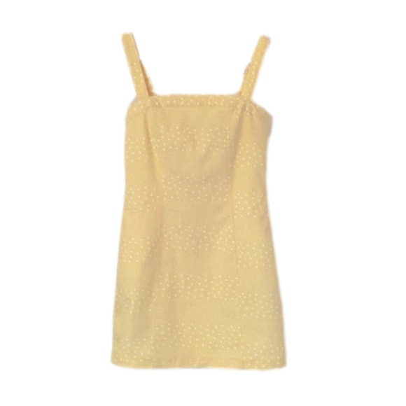 FOREVER 21 Dress, Size S, Yellow & White Polka Dot. - Picture 1 of 6
